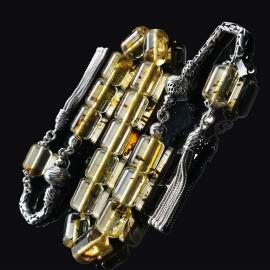 Eşsiz Eser Kapsül Kesim Zaza Fosil Damla Kehribar Tesbih - 2