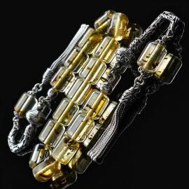 Eşsiz Eser Kapsül Kesim Zaza Fosil Damla Kehribar Tesbih - 1