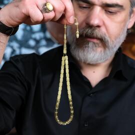 Eşsiz Eser Usta Elinden Damla Kehribar Tesbih - 1