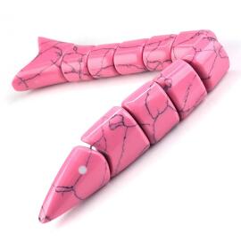 Eşsiz Ürün Pembe Firuze Taşı Balık Tesbih - 2