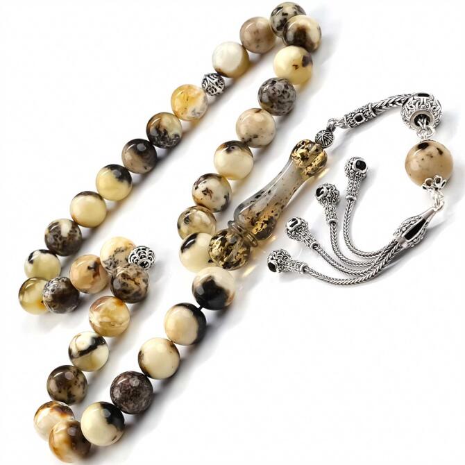 Eşsiz Yapı ve Renkte Damla Kehribar Tesbih - Tesbihcibaba