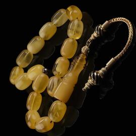 Eşsiz Yapısıyla Buğulu Maskot Damla Kehribar Tesbih - Tesbihcibaba