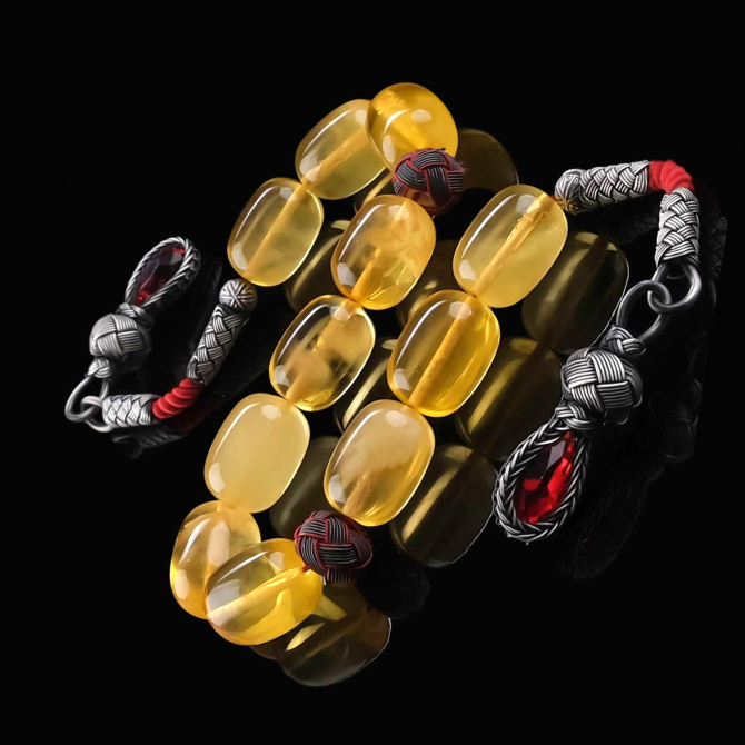 Eşsiz Yapısıyla Buğulu Zaza Damla Kehribar Tesbih - Tesbihcibaba