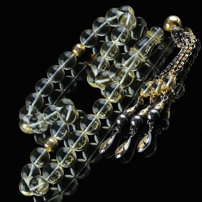 Expert Colection Su Damla Kehribar Tesbih - Tesbihcibaba