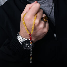 Finger Collection Yakut İmame Damla Kehribar Tesbih - 2