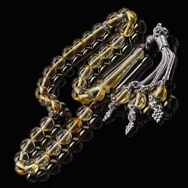 Fosil Yanığı Misket Kesim Damla Kehribar Tesbih - Tesbihcibaba