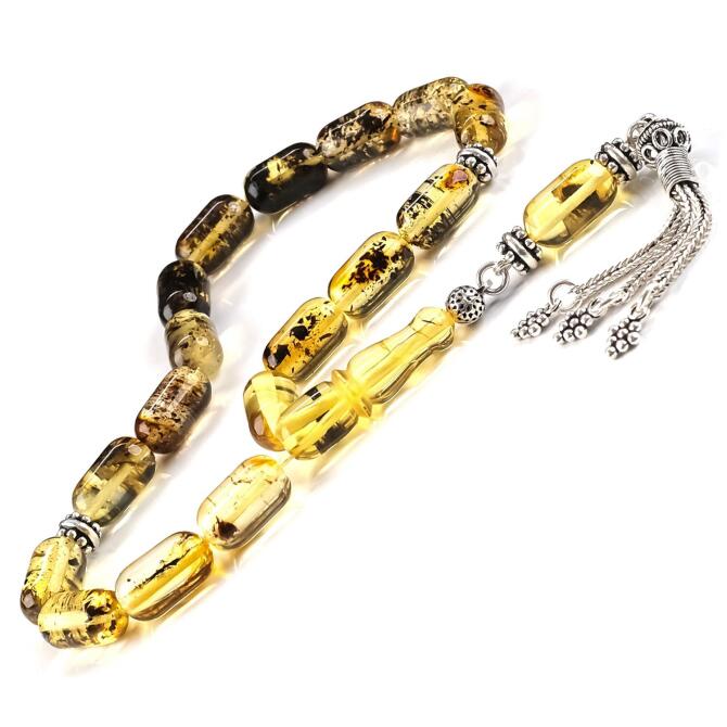 Fosilli Kapsül Maskot Damla Kehribar Tesbih - Tesbihcibaba