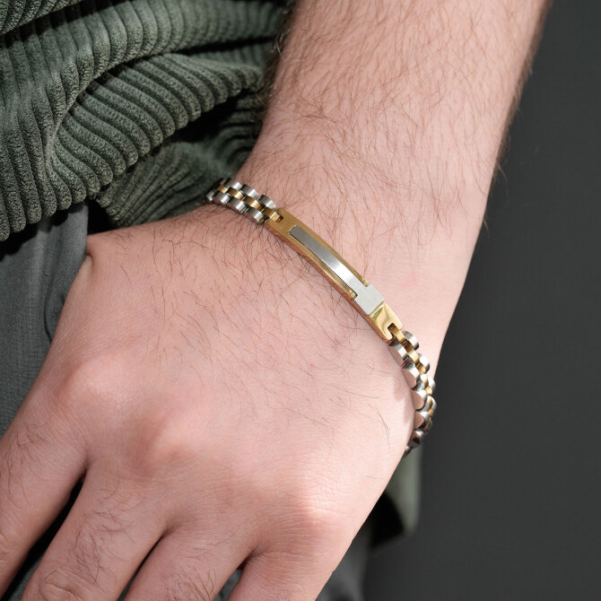 Gold Lock Modelist Tasarım Çelik Bileklik - Tesbihcibaba