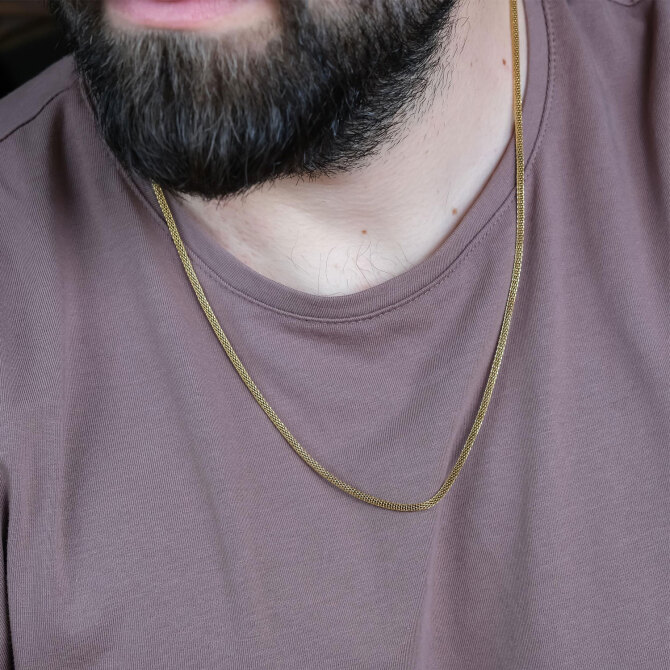 Gold Su Yolu 316L Çelik Kolye - Tesbihcibaba