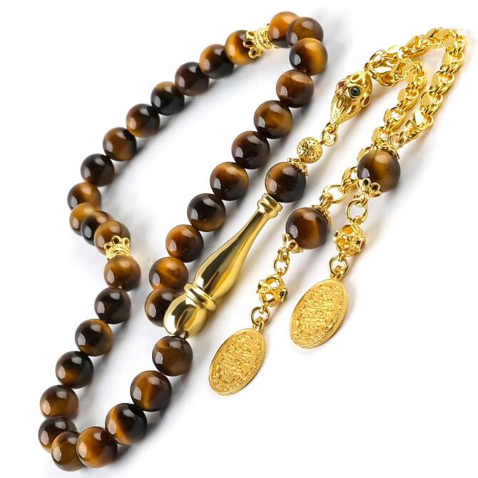Gold Tasarım Gücün Simgesi Kaplangözü Tesbih - Tesbihcibaba
