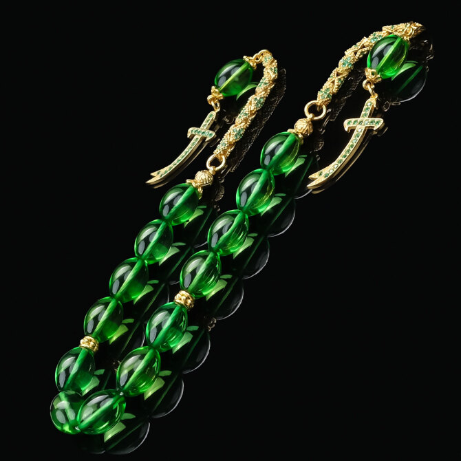 Karayip Elması Zaza Damla Kehribar Tesbih - Tesbihcibaba