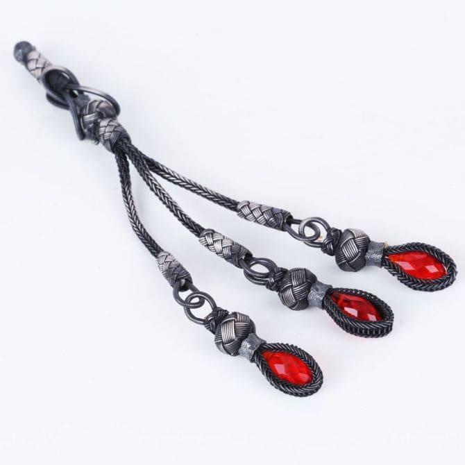 Silver El Woven Prayer Beads Tassel