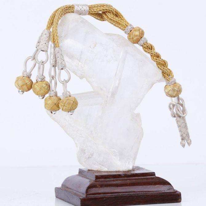El Woven Reis 1000 K Silver Prayer Beads Tassel