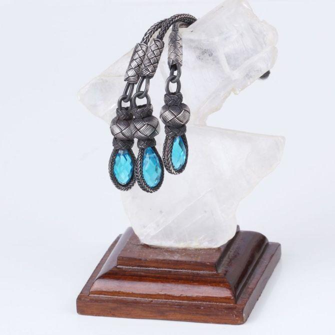 Silver El Woven Triple Prayer Beads Tassel