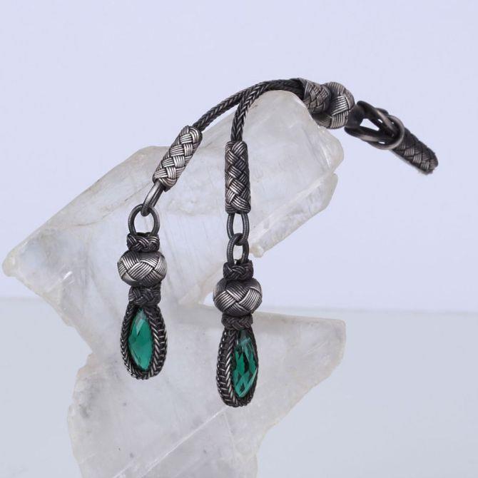 1000 K Gümüşten El Woven Prayer Beads Tassel