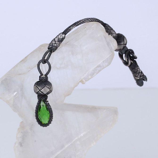 El Woven Silver Single Prayer Beads Tassel