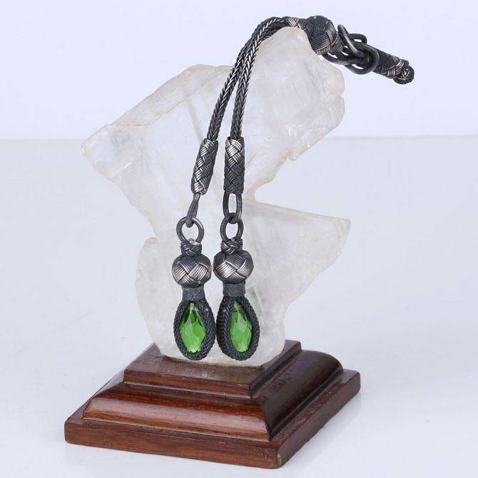 El Woven Double Silver Prayer Beads Tassel