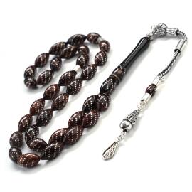 Gümüş İşleme Kınalı Kuka Tesbih - Tesbihcibaba