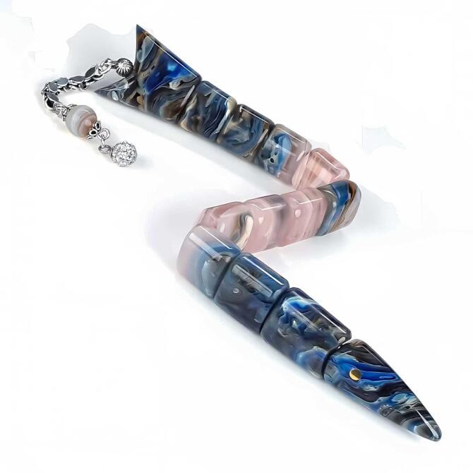 Gümüş Seri Özel Üretim Akdeniz Mavi Balık Tesbih - Tesbihcibaba