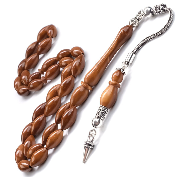 Gümüş Sistemli Arpacık Kuka Tesbih - Tesbihcibaba