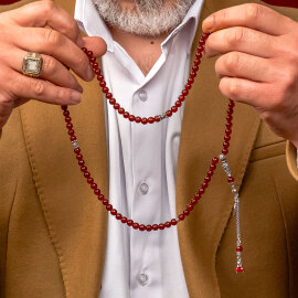 Gümüş Tasarım Akik Namaz Tesbihi - 1