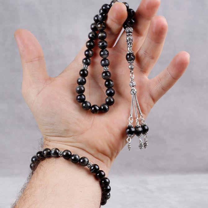 Gümüş Tasarım Doğaltaş Kaplangözü Kombini - Tesbihcibaba