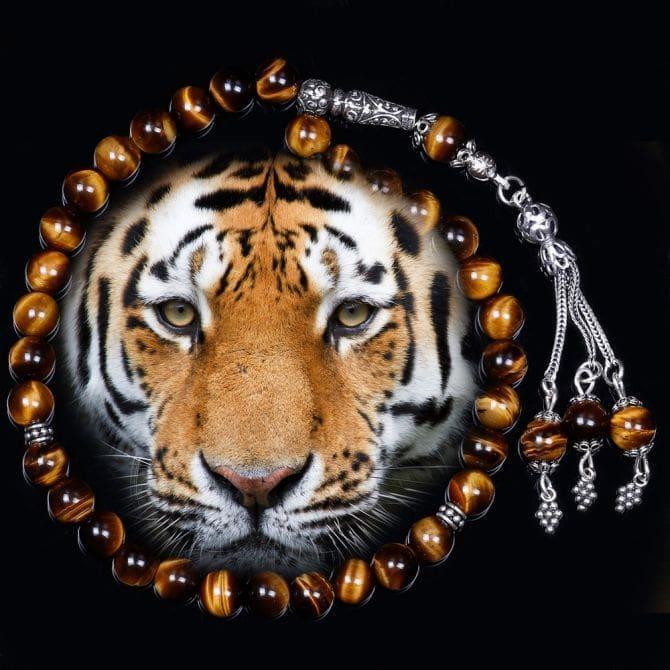 Gümüş Tasarım Kaplangözü Tesbih - Tesbihcibaba