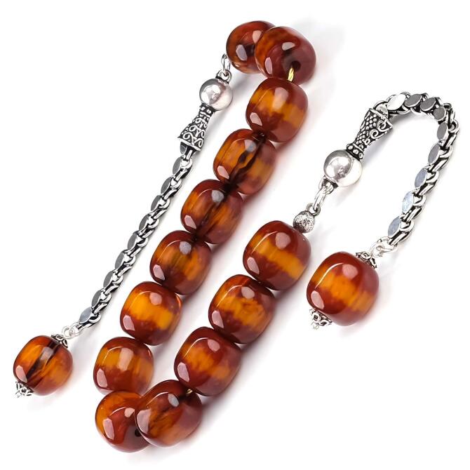 Hareli Eski Usul Benzetme Zaza Sıkma Kehrbar Tesbih - Tesbihcibaba