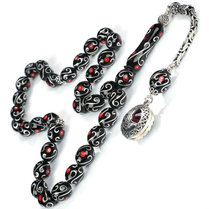 Hatemkari Koleksiyonu - Cezm İşleme Erzurum Oltu Taşı Tesbih - Tesbihcibaba