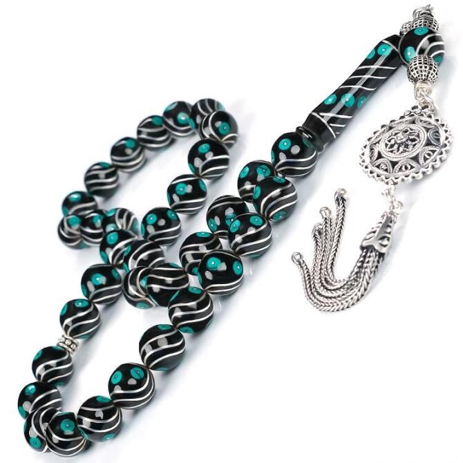 Hatemkari - Sarmal İşleme Oltu Taşı Tesbih - Tesbihcibaba