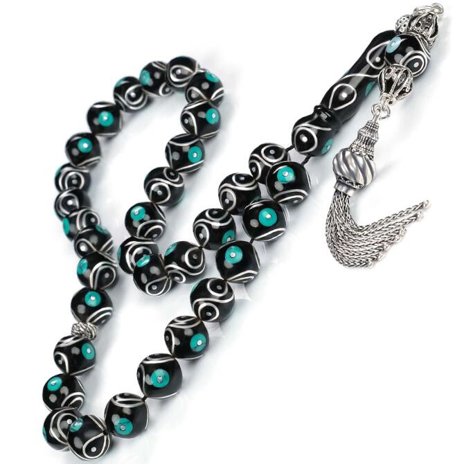 Hatemkari Koleksiyonu - Yeşim Mine Erzurum Oltu Taşı Tesbih - Tesbihcibaba