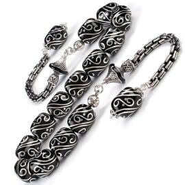 Hatemkari Kral Zincir Erzurum Oltu Taşı Zaza Tesbih - Tesbihcibaba