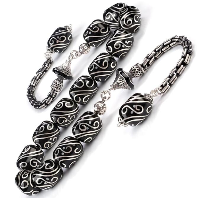 Hatemkari Kral Zincir Erzurum Oltu Taşı Zaza Tesbih - Tesbihcibaba