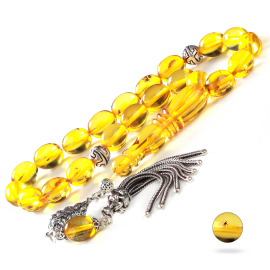 Her Tanesi Sinekli Maskot Damla Kehribar Tesbih - 3