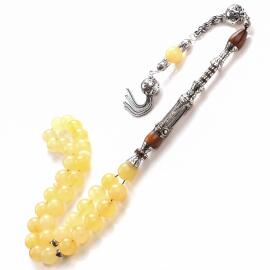 Ice Amber- Nakkaş İmame Benzersiz Damla Kehribar Tesbih - 1