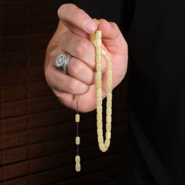 İce Amber Sistemli Kapsül Kesim Damla Kehribar Tesbih - 2