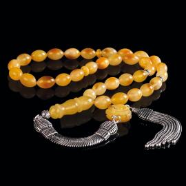 Ice Amber - Tiger Özel Yapım Damla Kehribar Tesbih - 1