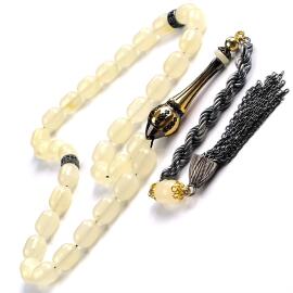 İce Amber Zirkon İmameli Damla Kehribar Tesbih - Tesbihcibaba