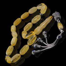 İce Yellow Amber Maskot Damla Kehribar Tesbih - Tesbihcibaba
