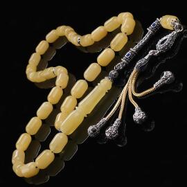 İce Yellow Old Class Damla Kehribar Tesbih - Tesbihcibaba