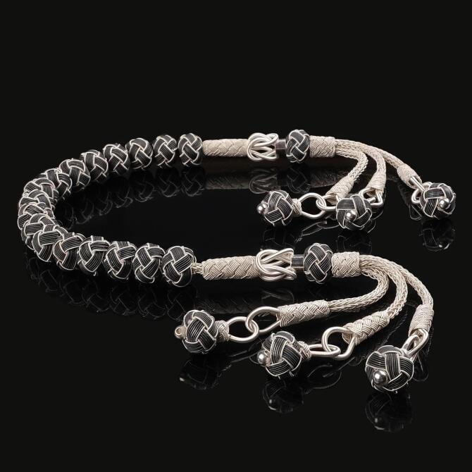 İki Renk Zaza Model El Örmesi Kazaz Tesbih - Tesbihcibaba