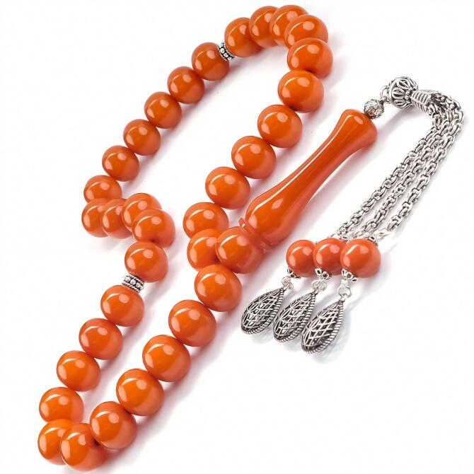 İri Boy Misket Kesim Padişah Model Sıkma Kehriba Tesbih - Tesbihcibaba