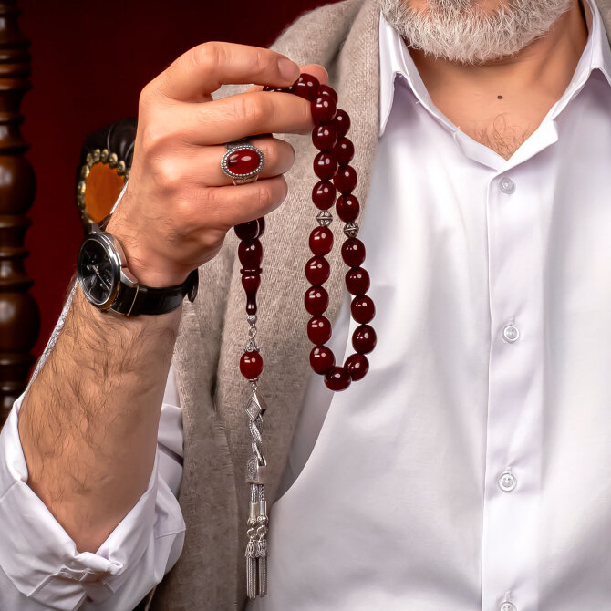 İskender Ustadan Osmanlı Kehribar Tesbih - Tesbihcibaba