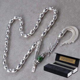 İsmine Özel His Tasarım 925 Ayar Gümüş Tesbih - 1