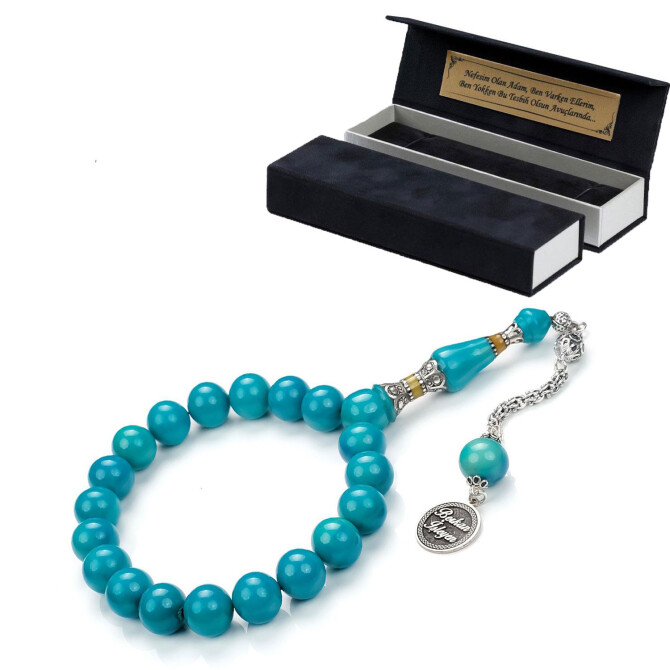 İsmine Özel Nakkaş İmame Maskot Sıkma Kehribar Tesbih - Tesbihcibaba