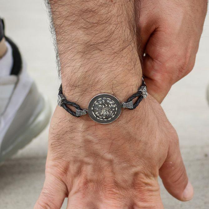 El İşçiliği Özel Tasarım Gümüş Bileklik - Tesbihcibaba