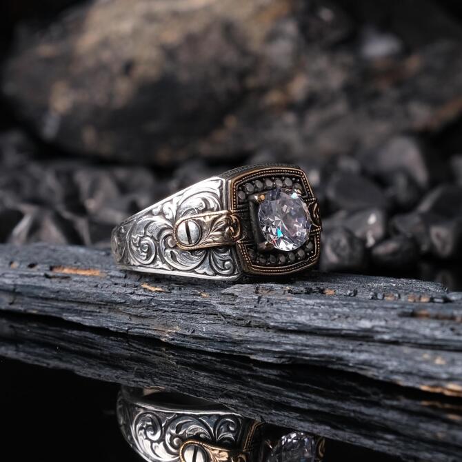 Kalemkar Model Gümüş Yüzük TB14631 - Tesbihcibaba