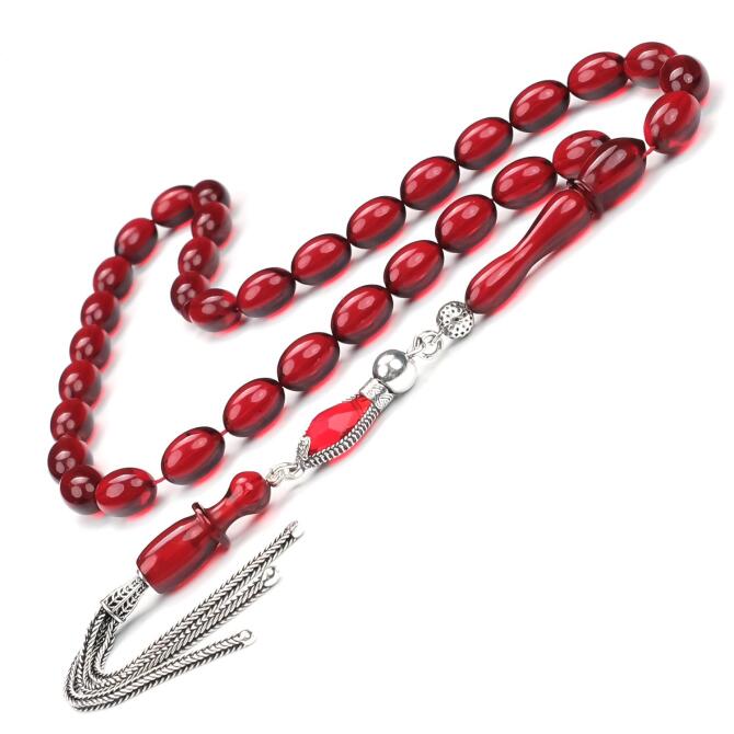Kan Kırmızı Kızıl Ateş Kehribar Tesbih - Tesbihcibaba
