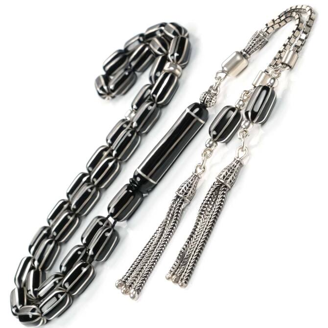 Kapsül Kesim Tarz Tasarım Erzurum Oltu Taşı Tesbih - Tesbihcibaba