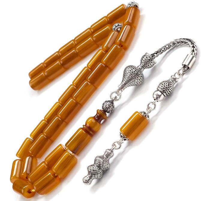 Kapsül Renk Almaya Müsait Sıkma Kehribar Tesbih - Tesbihcibaba